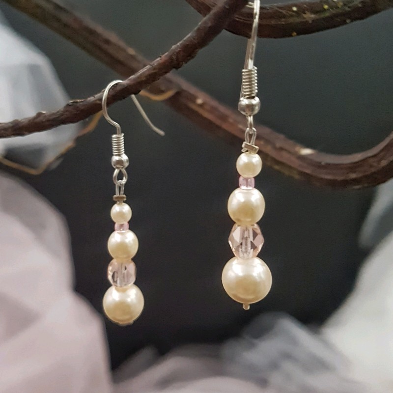 Boucles d'oreilles et clips mariage. (3